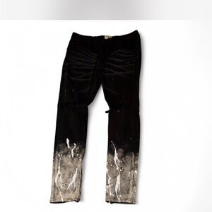 Black and White Splatter Jeans